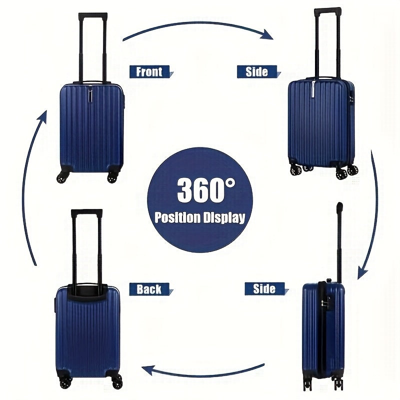 Luxe and Laurel BTY Lightweight Hardshell Travel Set: 20” Spinner Suitcase & Matching Trolley Bag