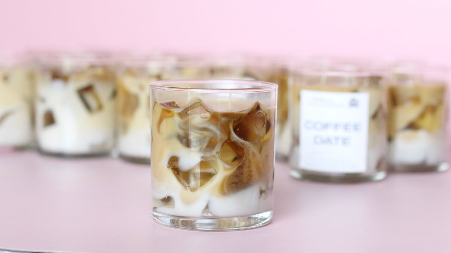 Coffee Date Limited Edition Artisanal Candle – Hand-Poured Espresso and Coconut Cream Scented Soy Blend