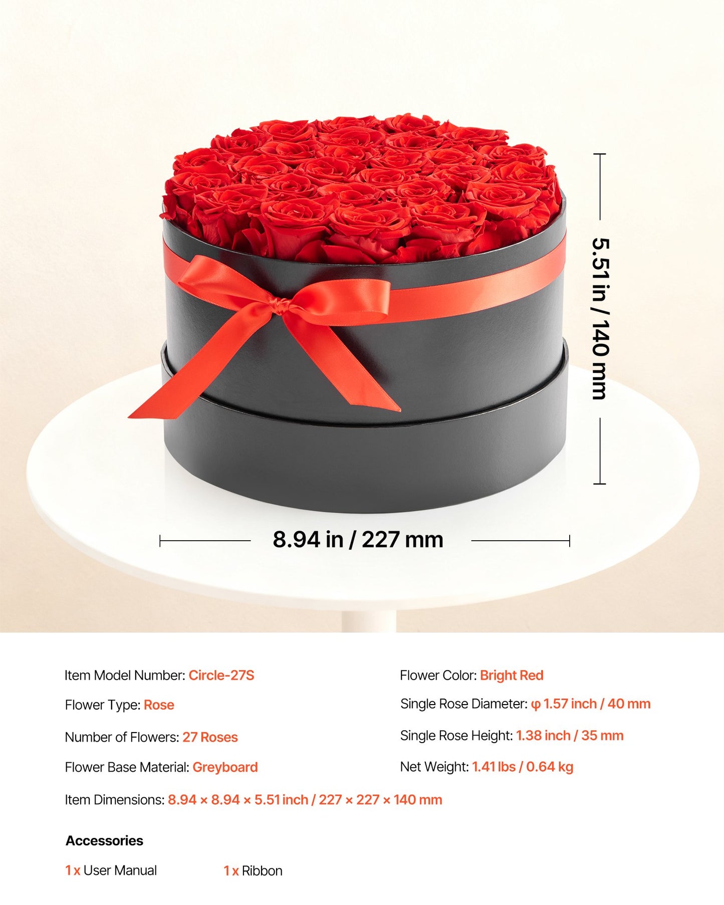 Timeless Elegance Redefined: 27 Preserved Red Roses