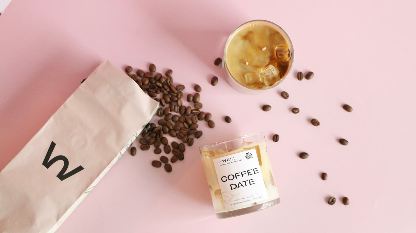 Coffee Date Limited Edition Artisanal Candle – Hand-Poured Espresso and Coconut Cream Scented Soy Blend