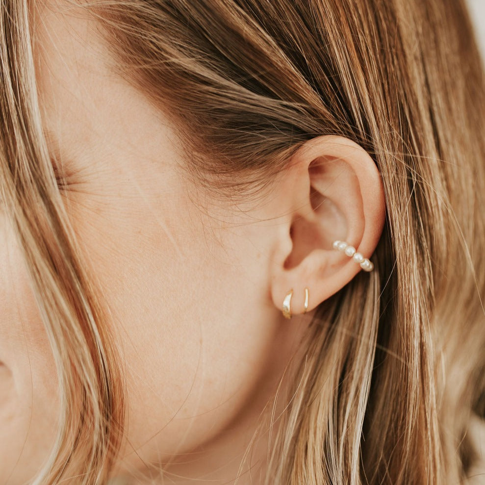 Luxe and Laurel Princess Pearl Ear Cuff | 14k Gold Filled & Dainty Freshwater Pearls