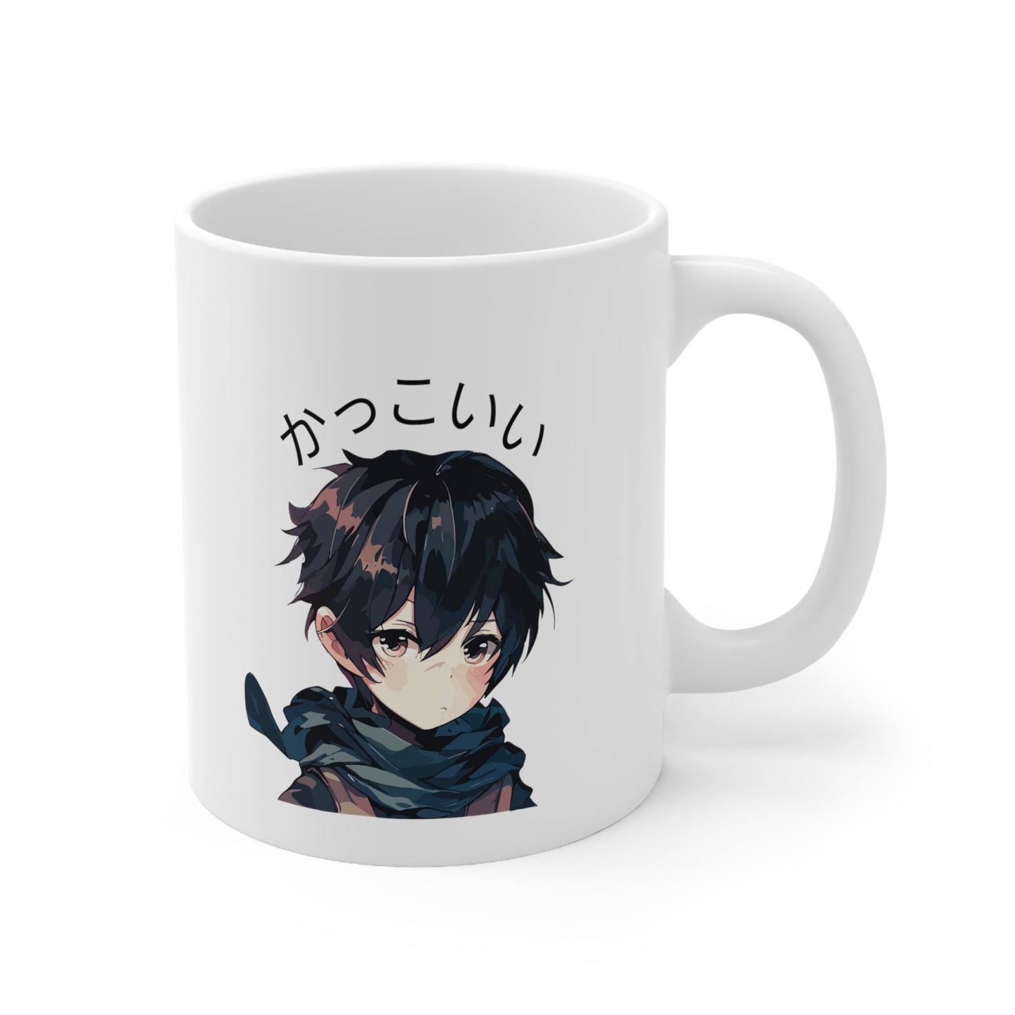 かっこいい Anime Boy Mug: Sip in Style, Anime Enthusiasts! Ceramic Mug 11oz