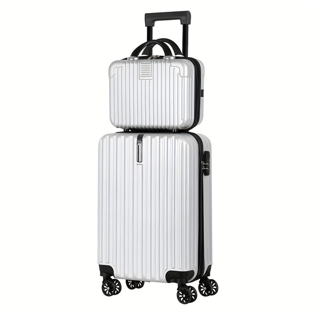 Luxe and Laurel BTY Lightweight Hardshell Travel Set: 20” Spinner Suitcase & Matching Trolley Bag