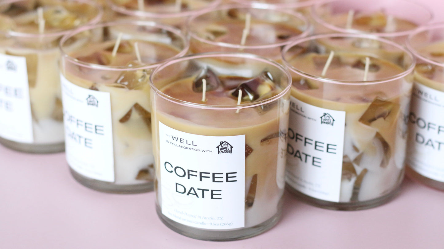 Coffee Date Limited Edition Artisanal Candle – Hand-Poured Espresso and Coconut Cream Scented Soy Blend