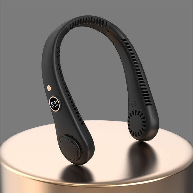 Black wireless earbud on a reflective surface with a gray background