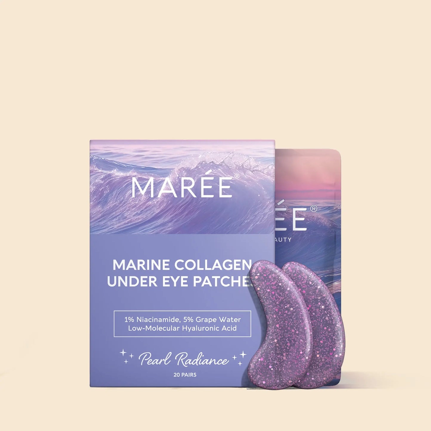 The Violet Hydrating Eye Gels  Patches Restorative Grape Water Essence | Brightening & Firming Treatment
