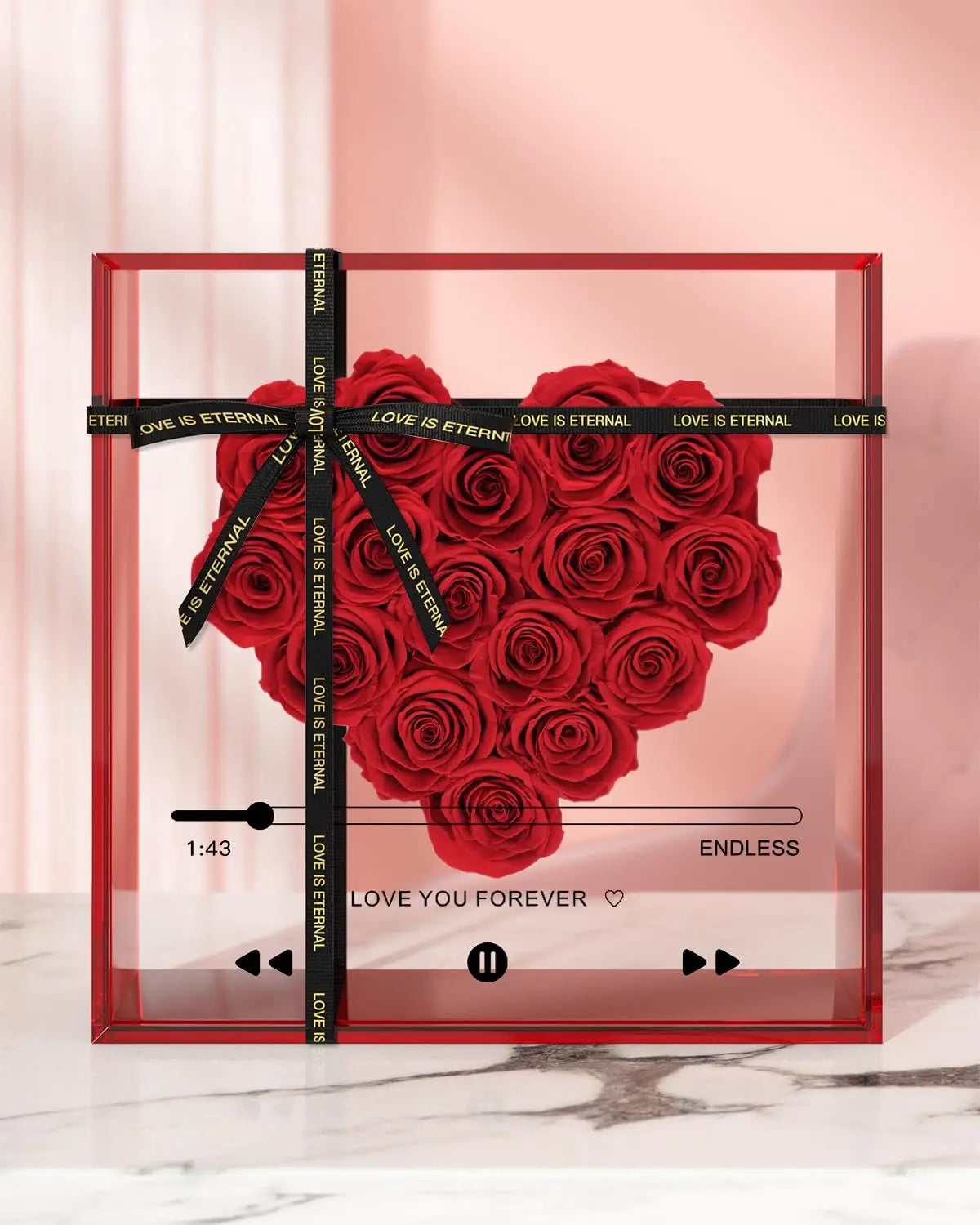 Timeless Preserved Heart-Shaped Rose with Playlist Song – A Love That Lasts Forever