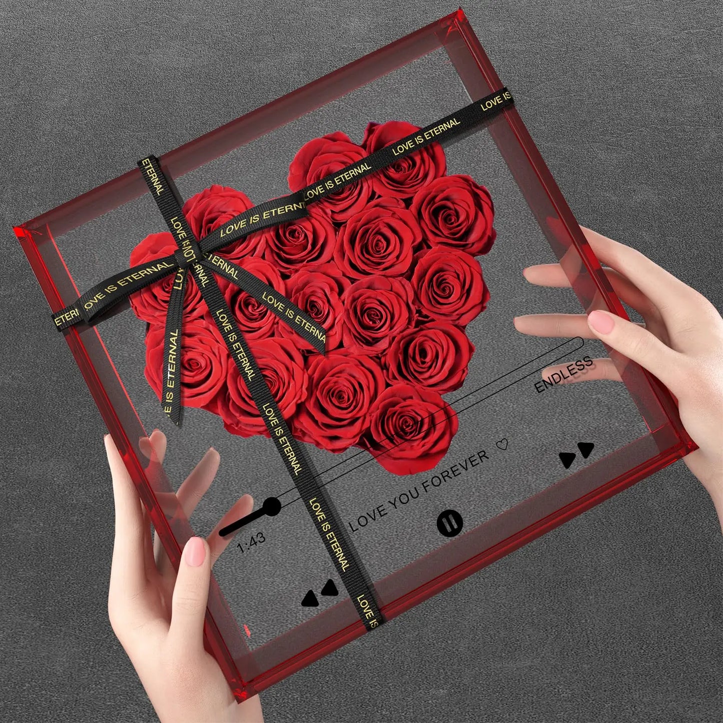 Timeless Preserved Heart-Shaped Rose with Playlist Song – A Love That Lasts Forever
