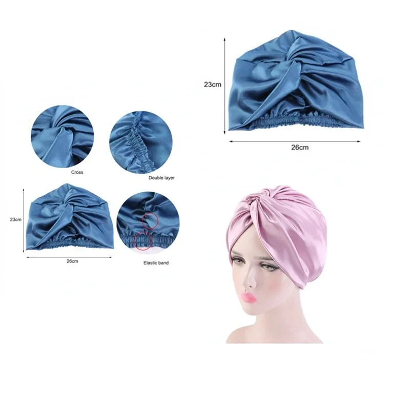 Eco-Friendly Double Layer Satin Bonnet