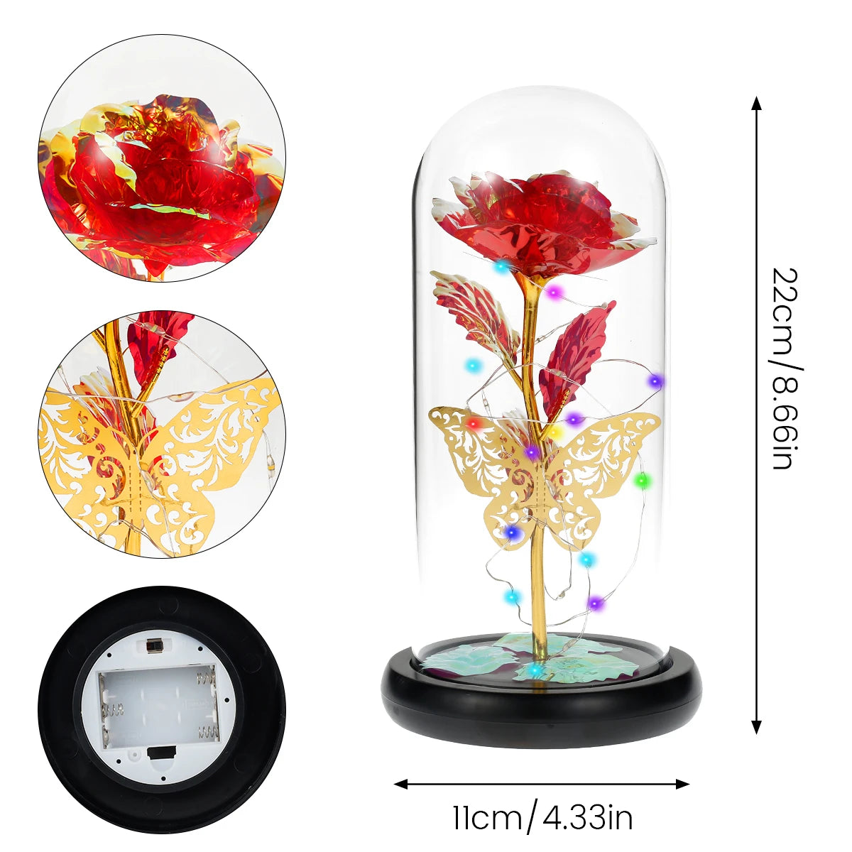 Galaxy Rose Lamp with Butterfly – A Magical Gift for Any Occasion