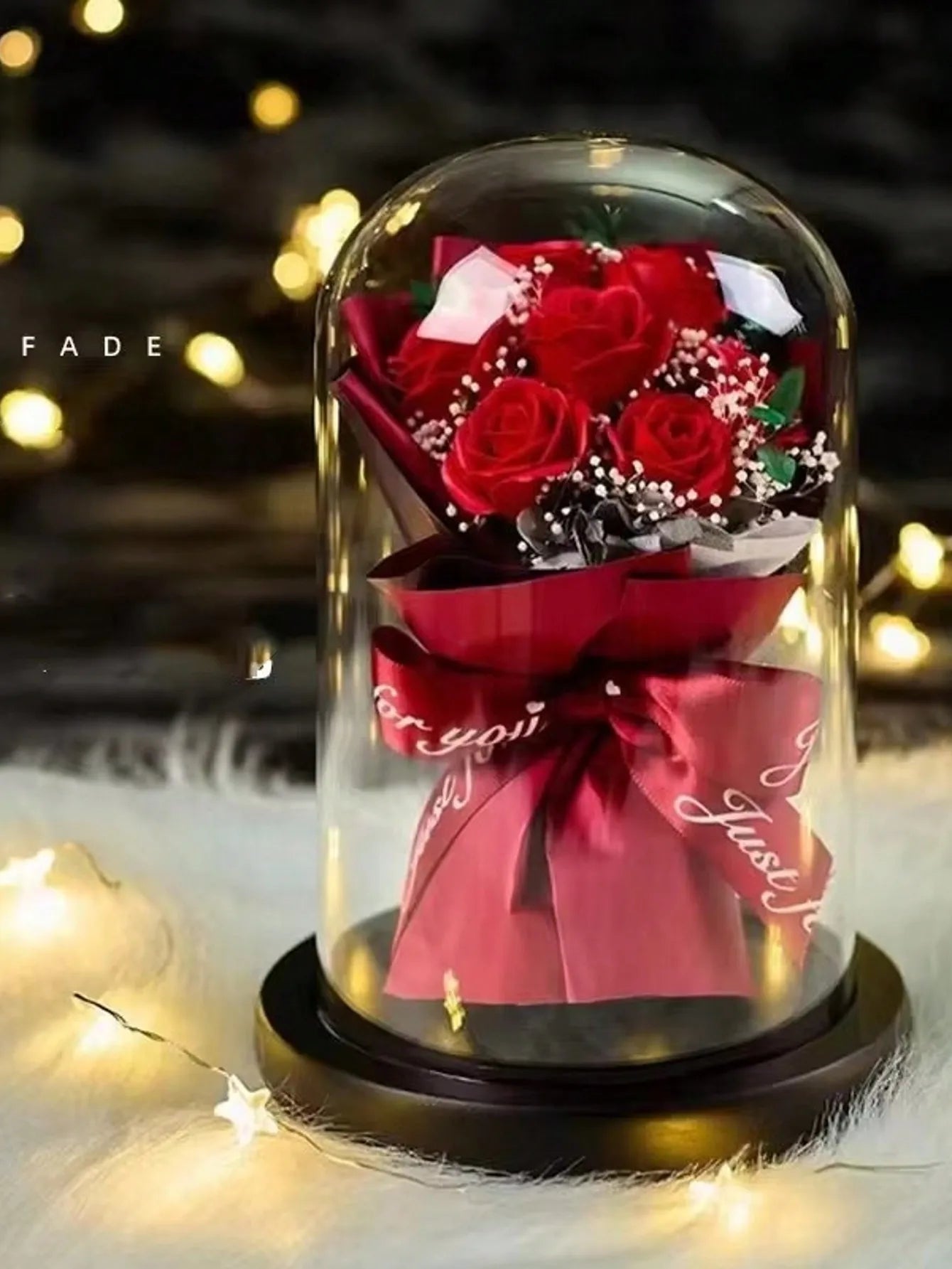 Forever Preserved Rose Bouquet in Glass Dome – A Symbol of Eternal Love