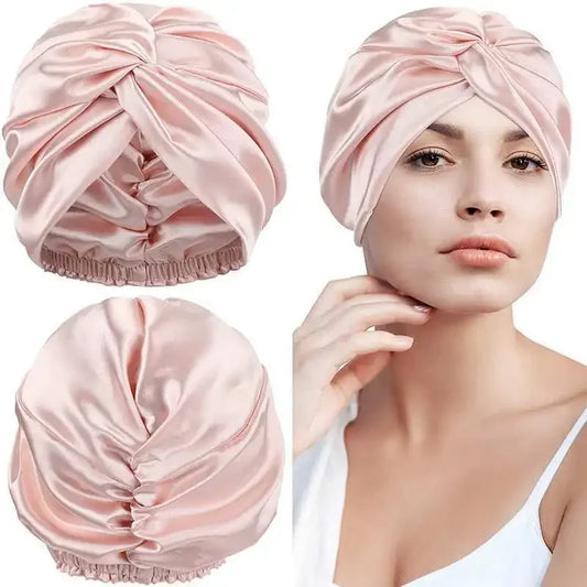 Eco-Friendly Double Layer Satin Bonnet