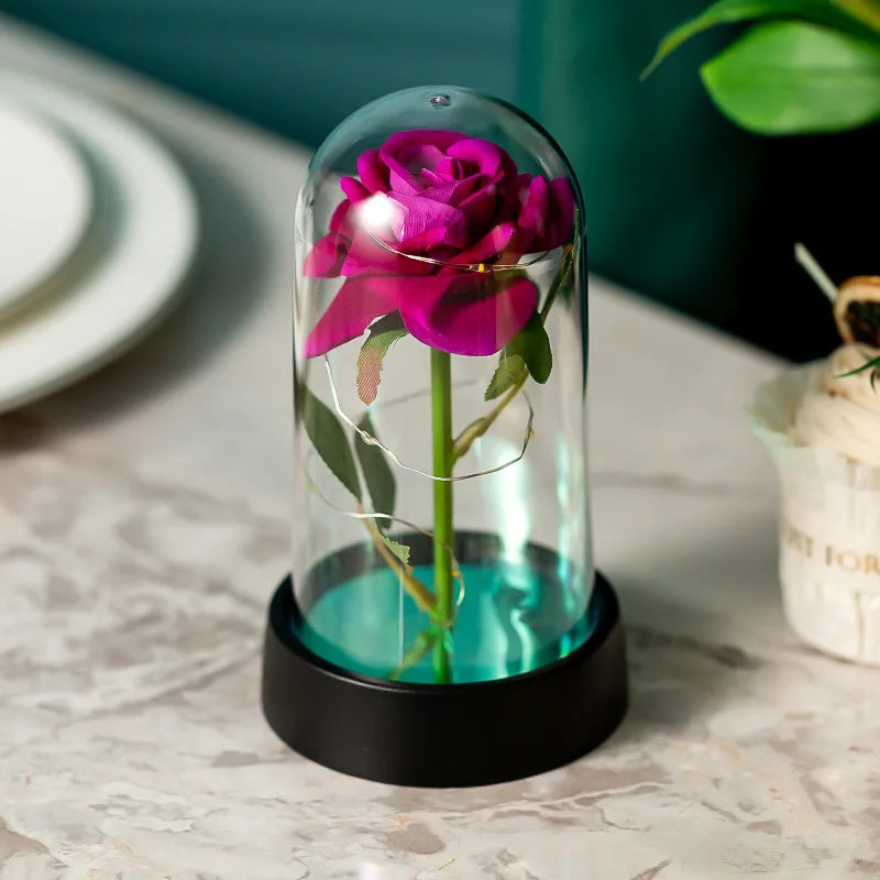 Three LED Galaxy Roses – A Magical Gift of Everlasting Beauty
