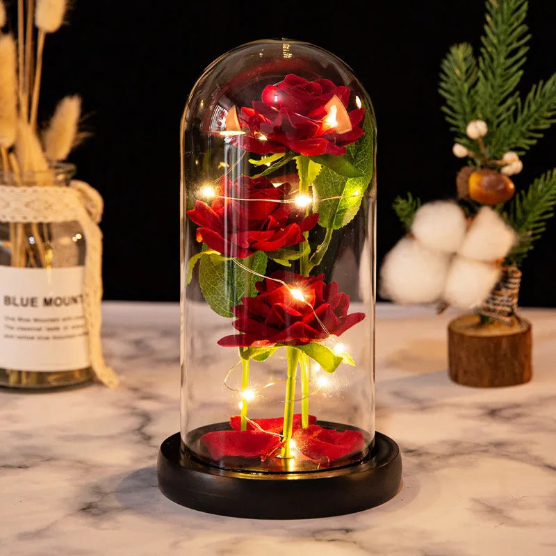 Three LED Galaxy Roses – A Magical Gift of Everlasting Beauty