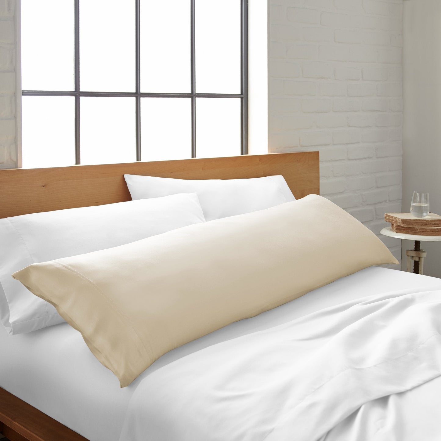 Luxe and Laurel Cooling Bamboo Body Pillowcase — Silky-Smooth Breathable Viscose for Full-Body Comfort and Side Sleeping