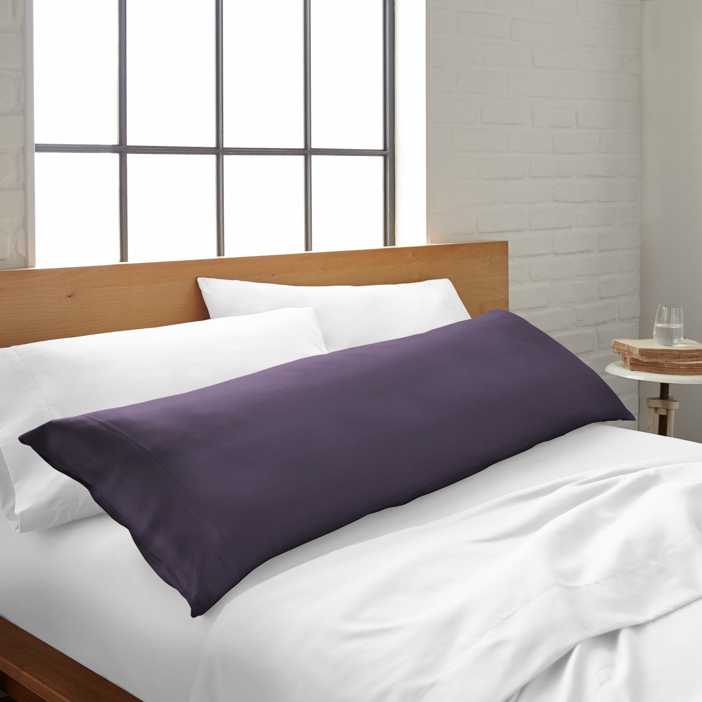 Luxe and Laurel Cooling Bamboo Body Pillowcase — Silky-Smooth Breathable Viscose for Full-Body Comfort and Side Sleeping