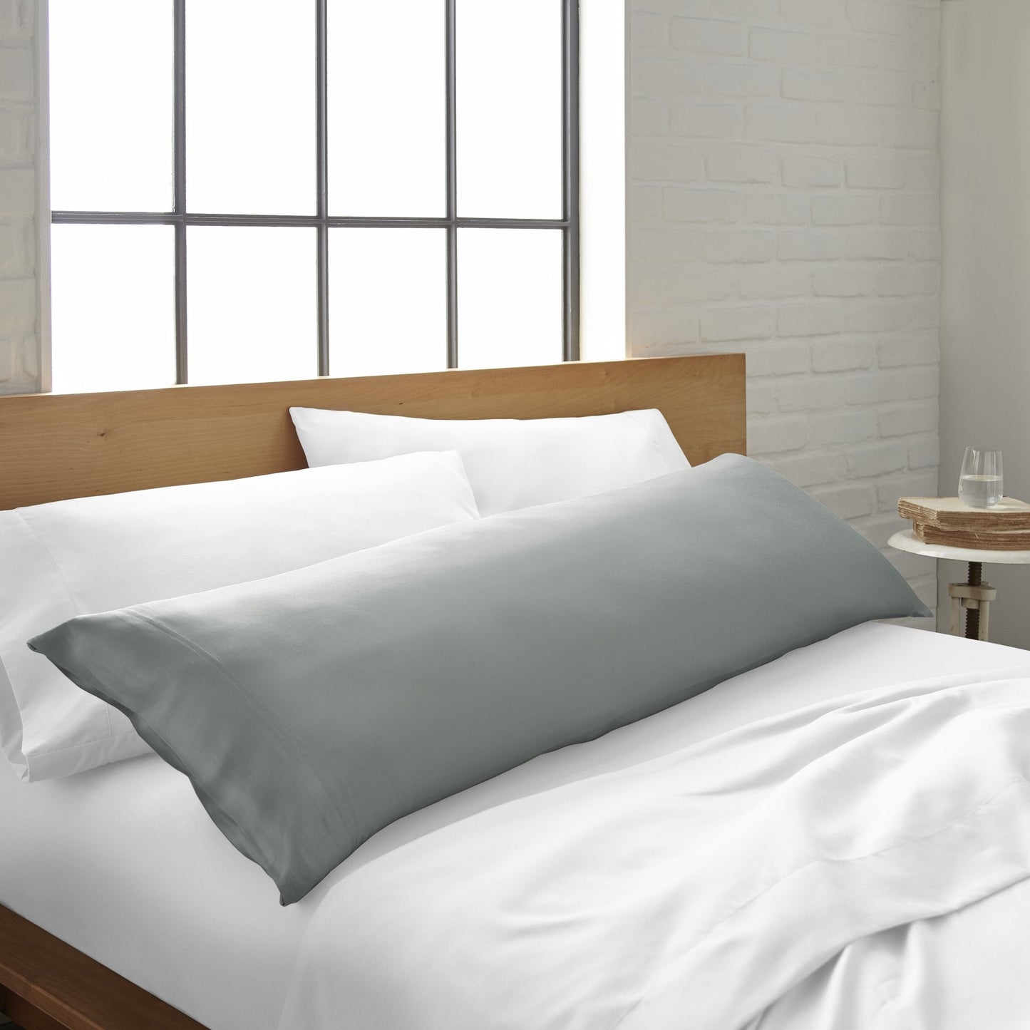 Luxe and Laurel Cooling Bamboo Body Pillowcase — Silky-Smooth Breathable Viscose for Full-Body Comfort and Side Sleeping