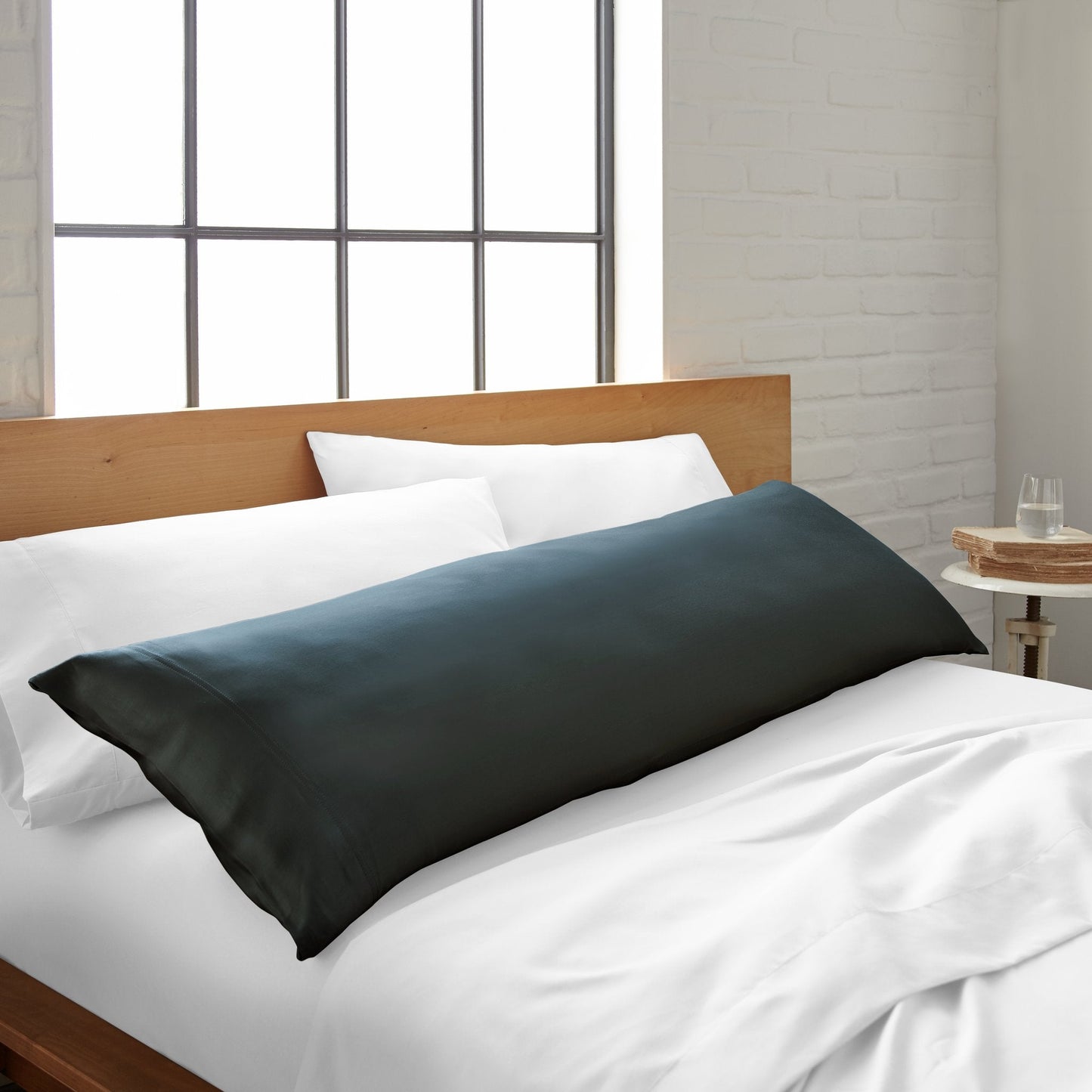 Luxe and Laurel Cooling Bamboo Body Pillowcase — Silky-Smooth Breathable Viscose for Full-Body Comfort and Side Sleeping
