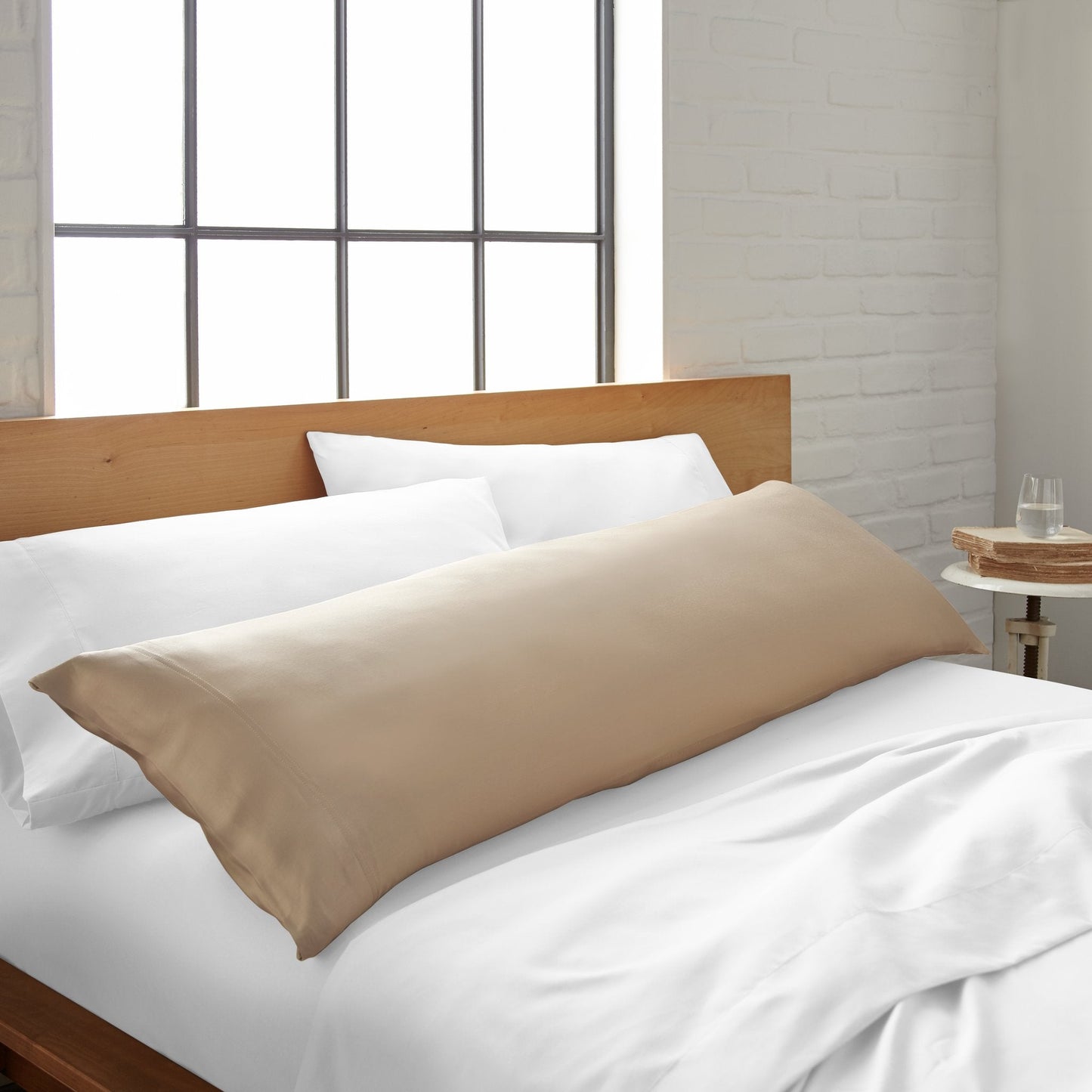 Luxe and Laurel Cooling Bamboo Body Pillowcase — Silky-Smooth Breathable Viscose for Full-Body Comfort and Side Sleeping