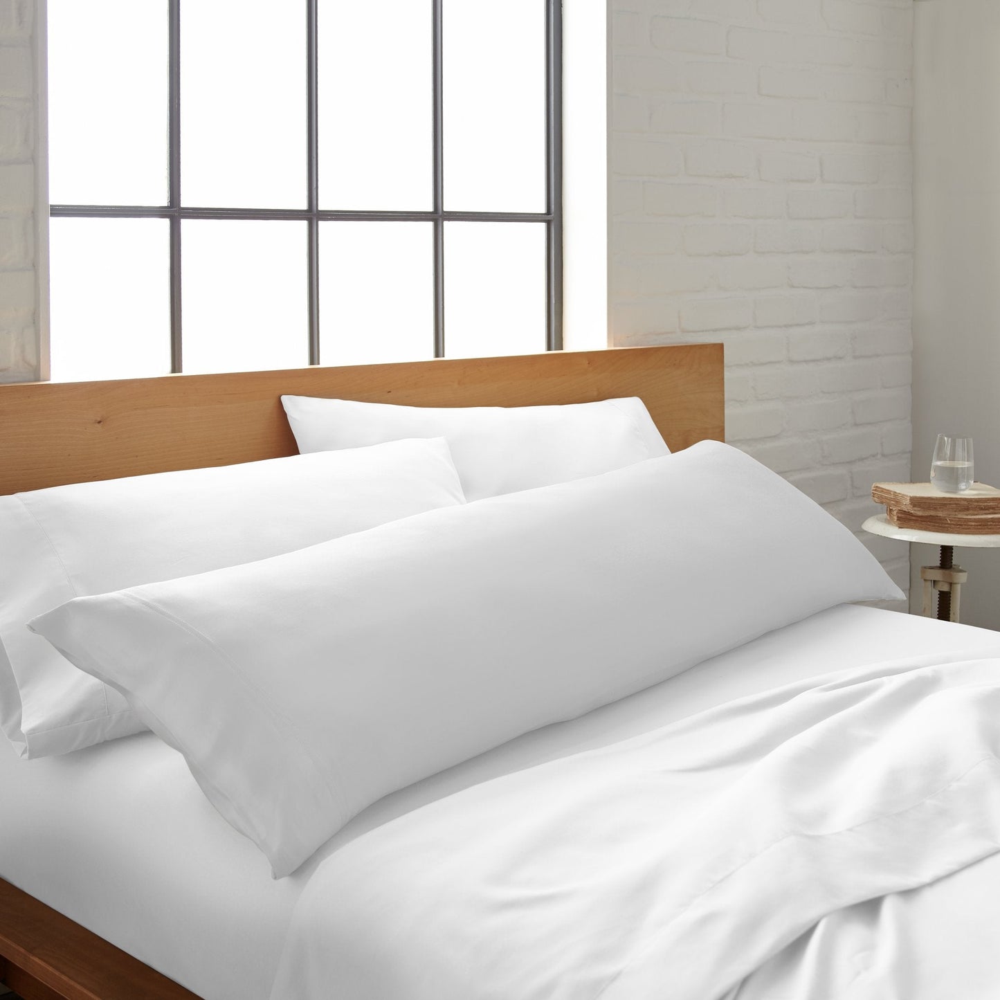Luxe and Laurel Cooling Bamboo Body Pillowcase — Silky-Smooth Breathable Viscose for Full-Body Comfort and Side Sleeping
