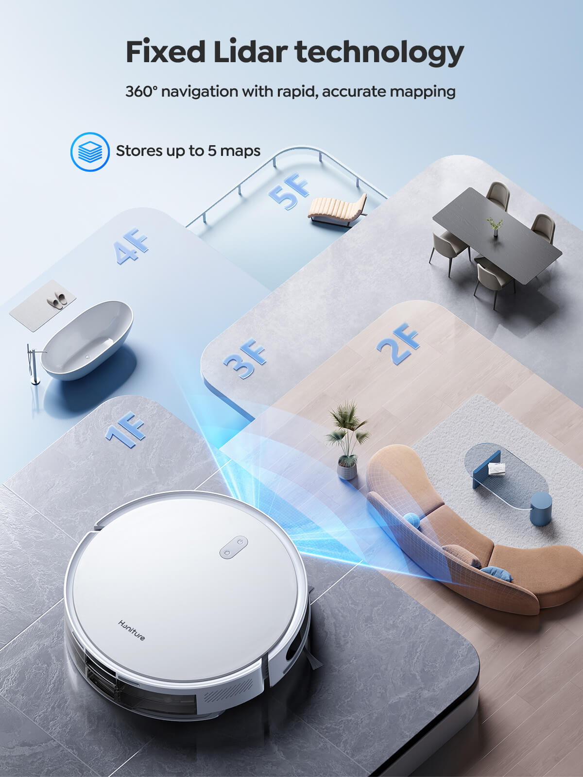 Honiture T10 Laser Navigation Robot Vacuum & Mop