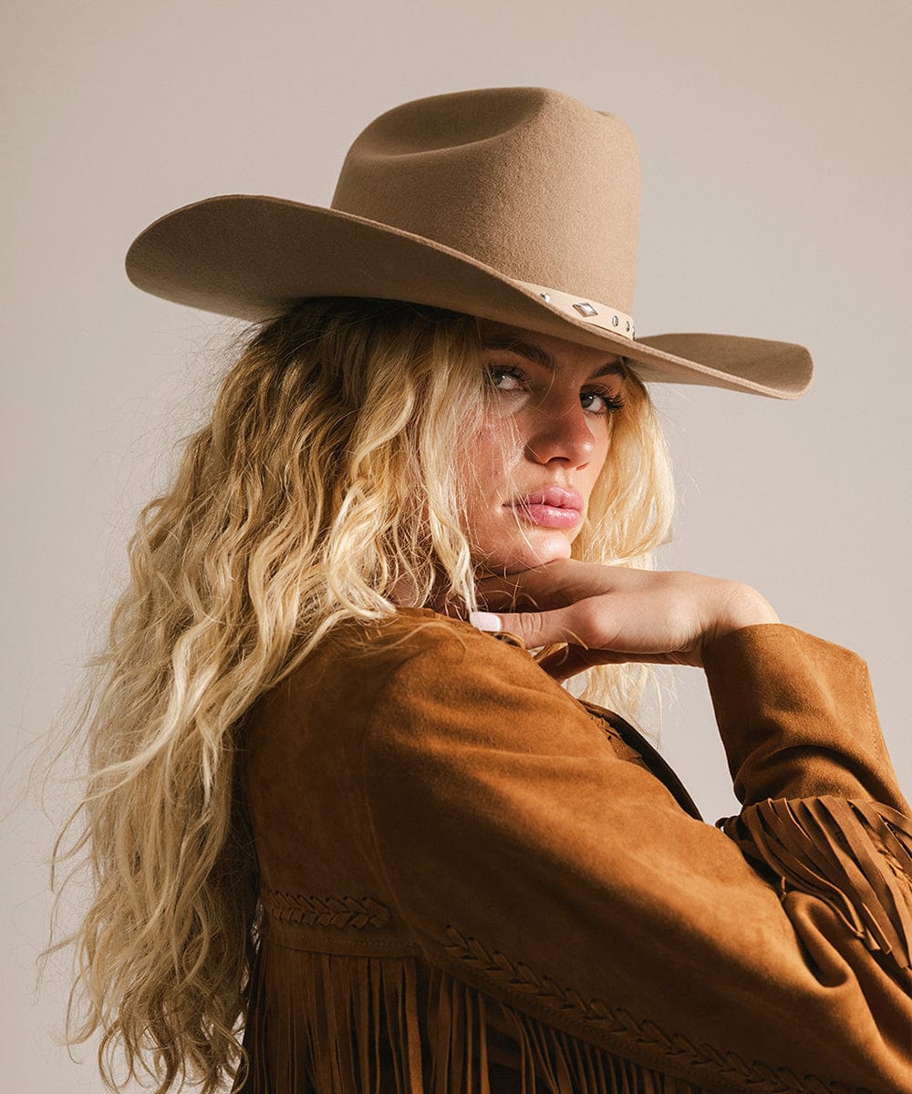 The Teddy Cattleman | Structured Felt Western Hat with Traditional Cattleman Crown