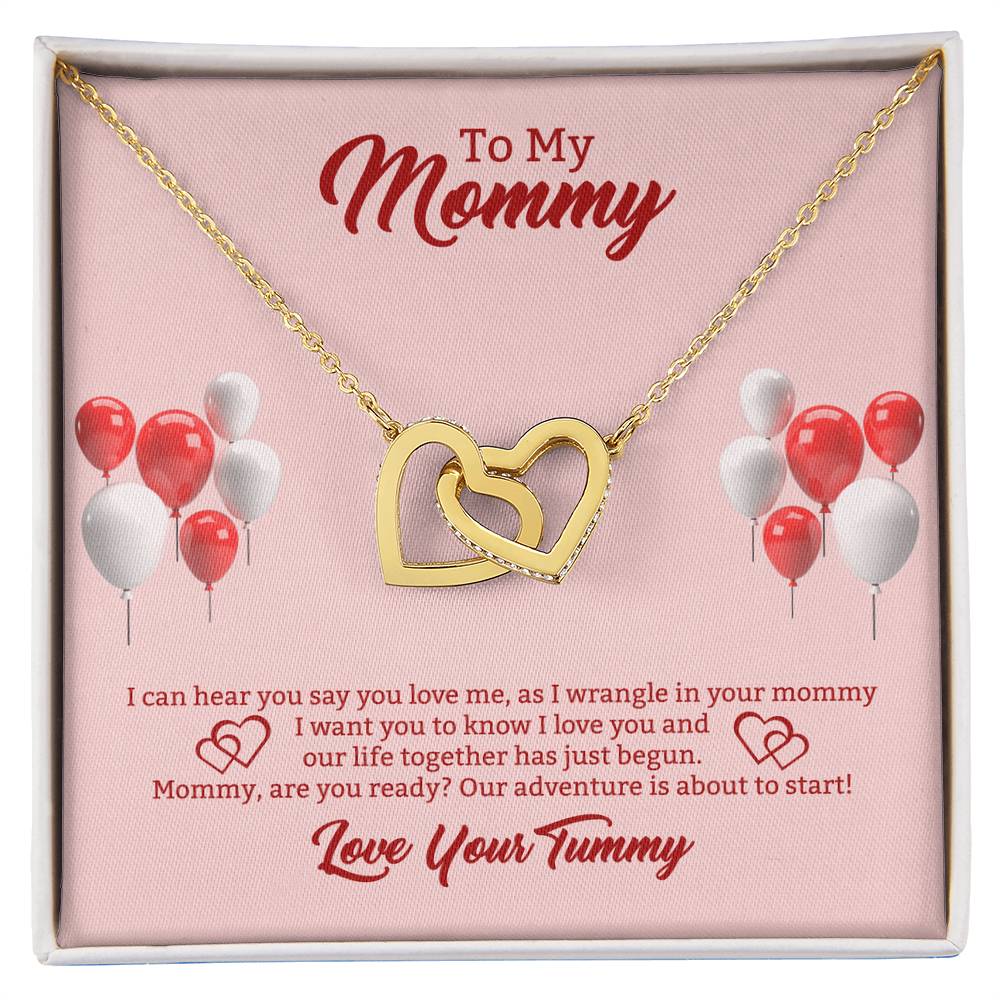 To My Mommy Double Heart Pendant