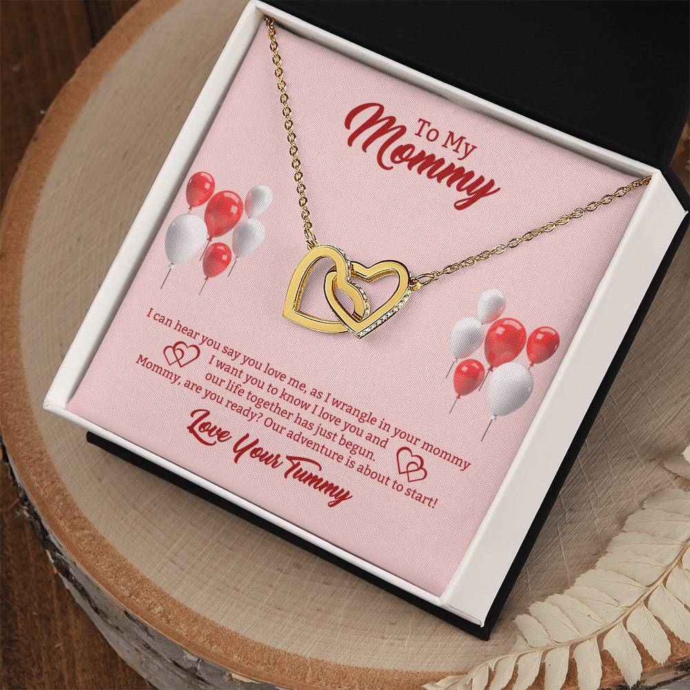 To My Mommy Double Heart Pendant