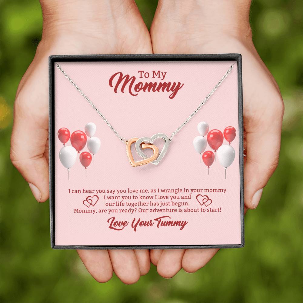 To My Mommy Double Heart Pendant