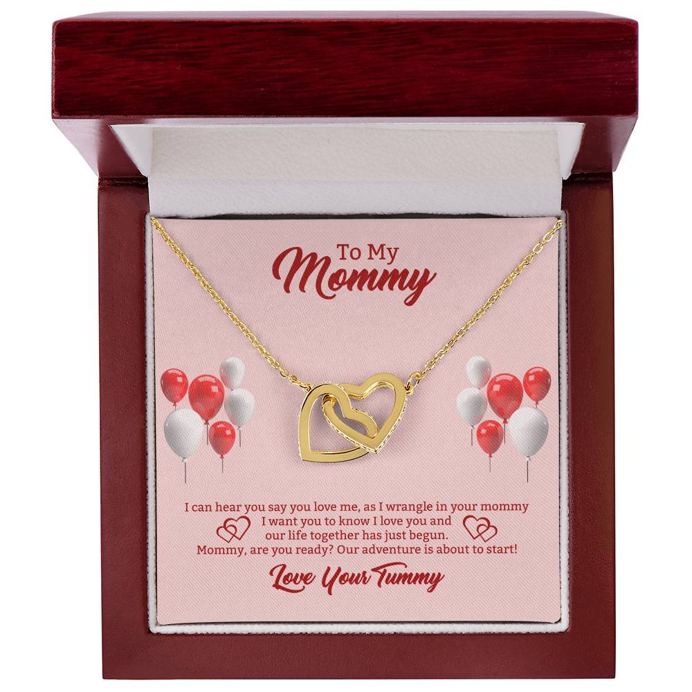 To My Mommy Double Heart Pendant