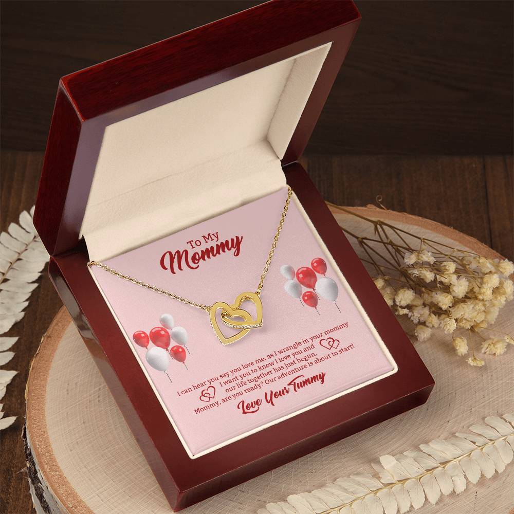 To My Mommy Double Heart Pendant