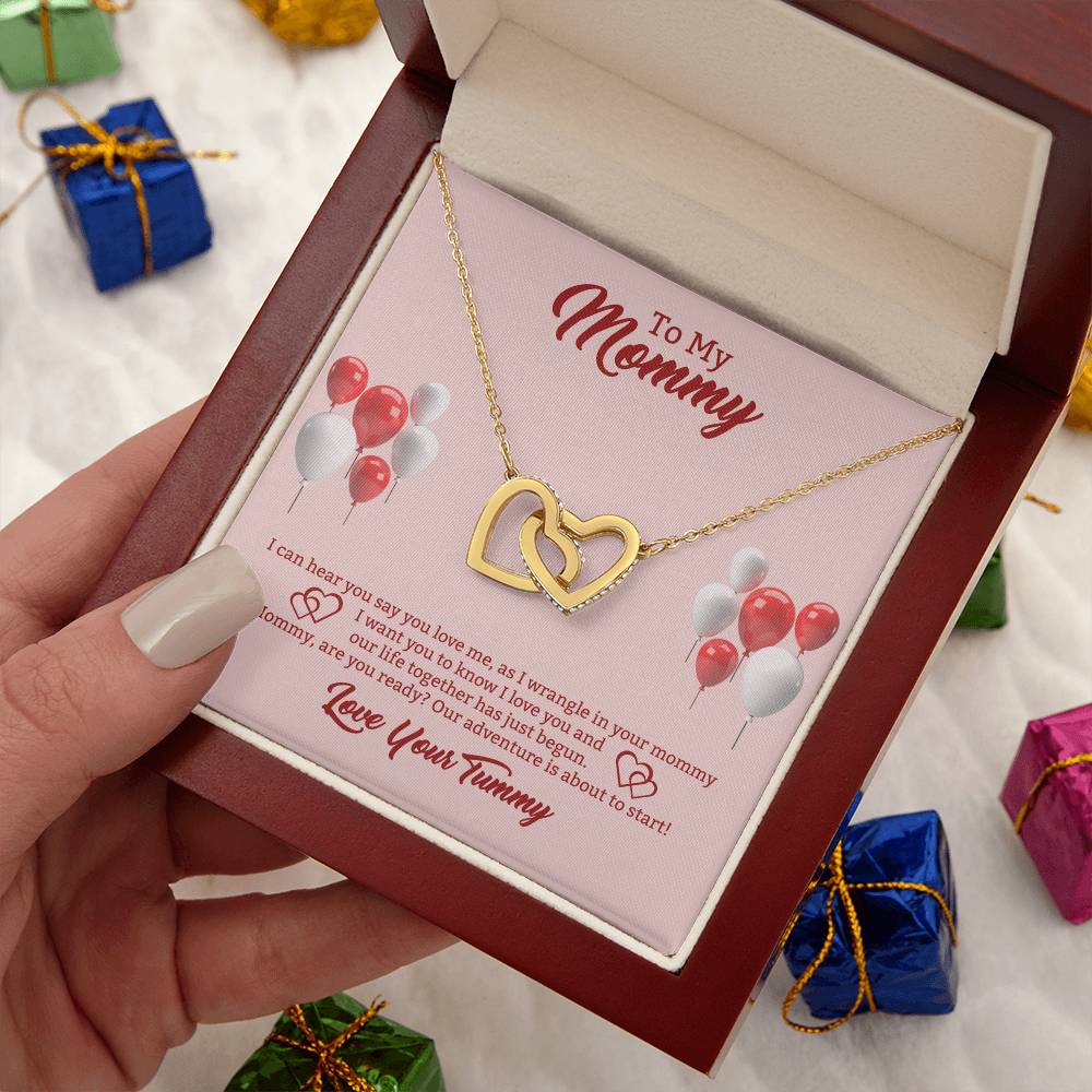 To My Mommy Double Heart Pendant