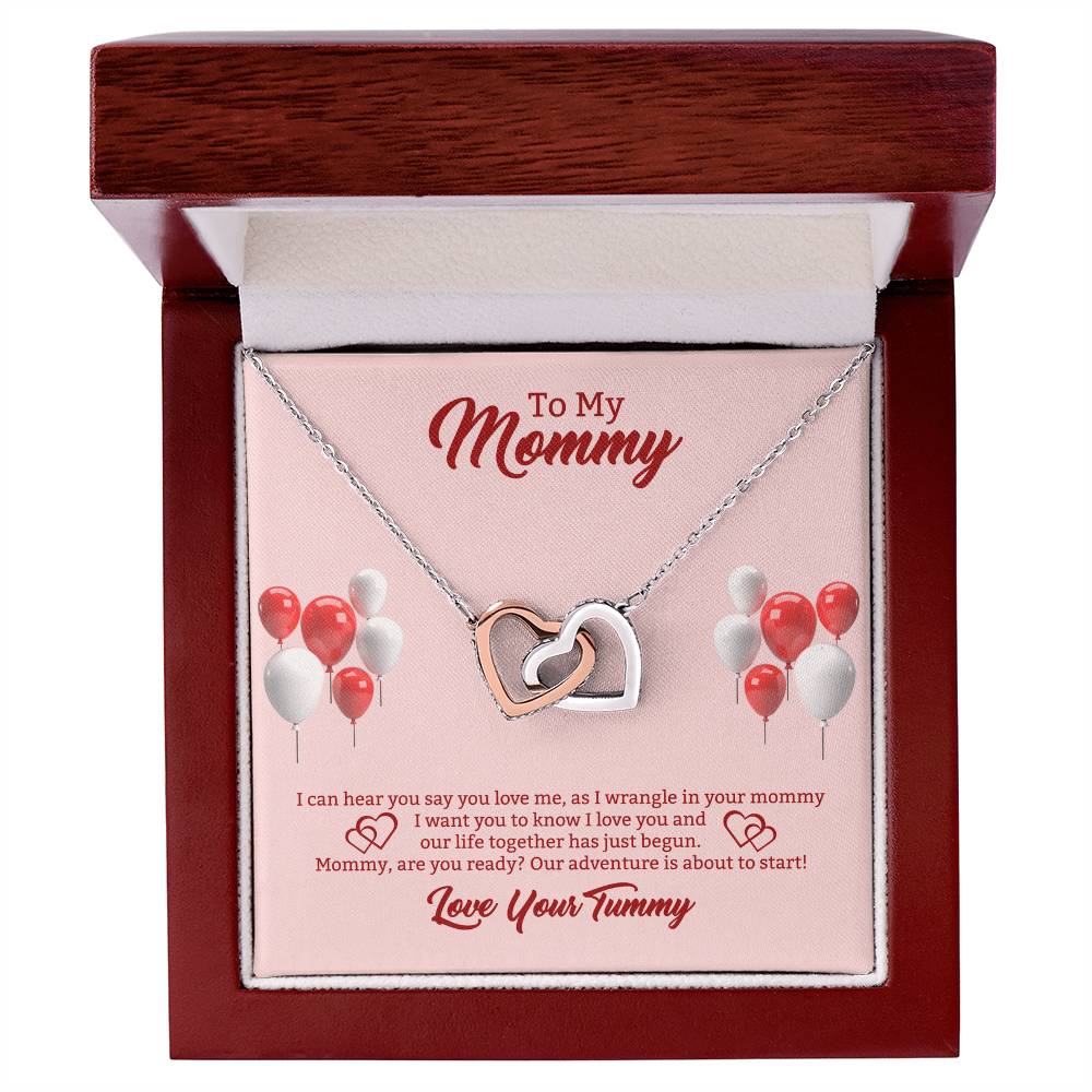 To My Mommy Double Heart Pendant