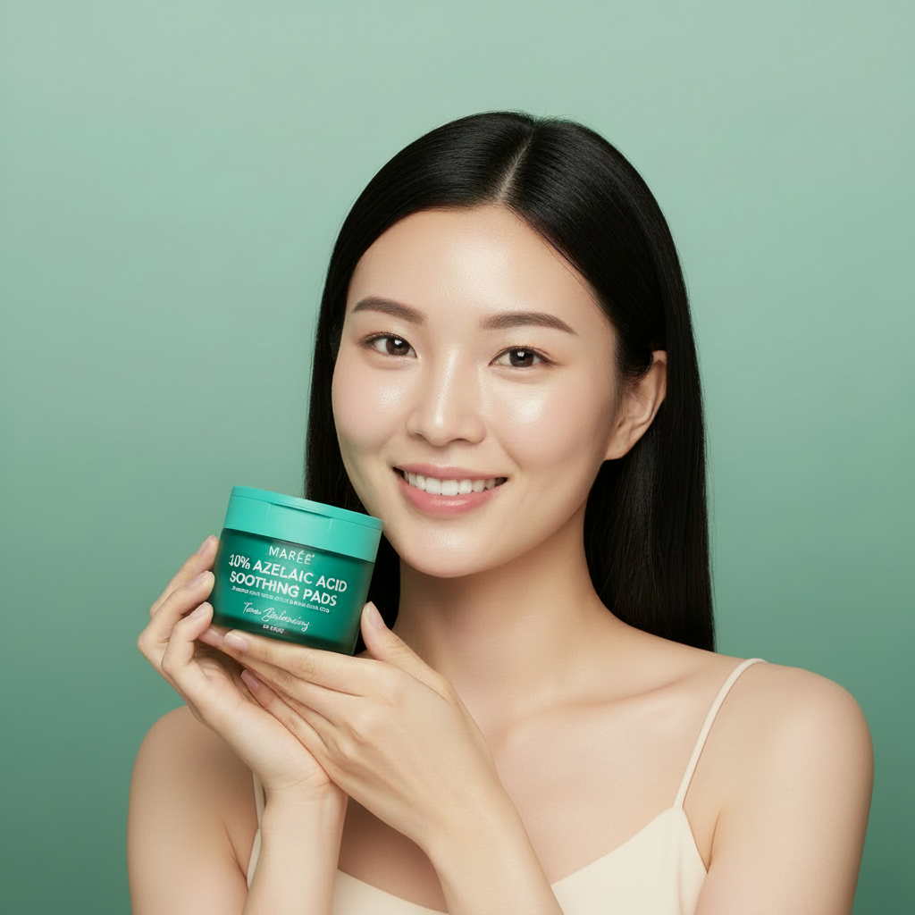 Azelaic Acid Soothing Pads – Asian Model in Spaghetti Strap