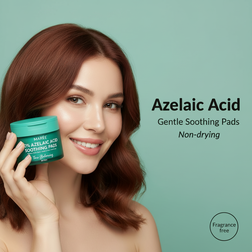 Azelaic Acid Soothing Pads – Model Holding Product Lower