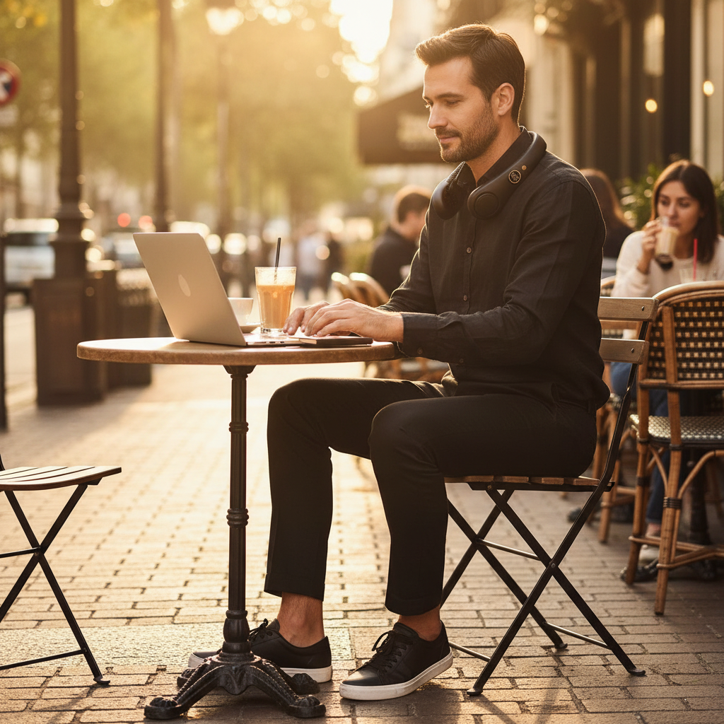Black - Outdoor Café Lifestyle
