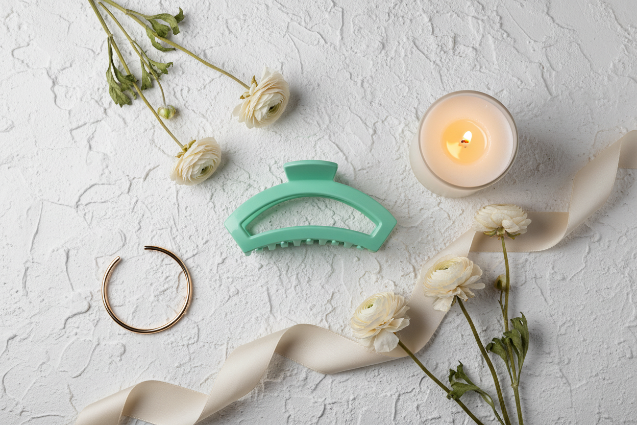 Candlelight & Ranunculus Flat Lay
