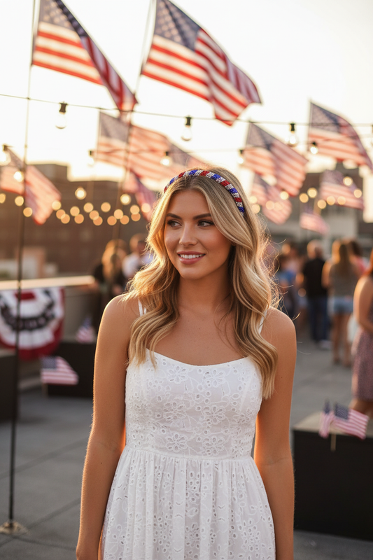 Caucasian Model - 4th of July