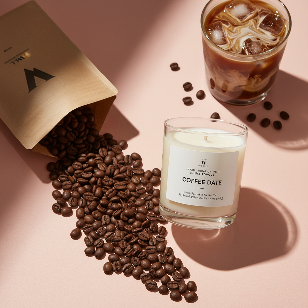 Coffee Date Candle Overhead