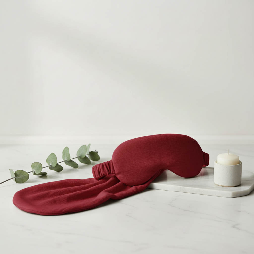 Cooling Bamboo Sleep Mask – Ruby Red
