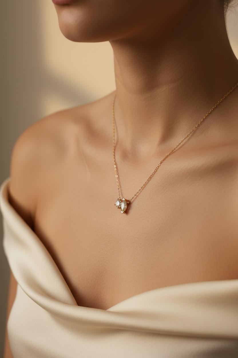 Editorial Necklace Model Shot