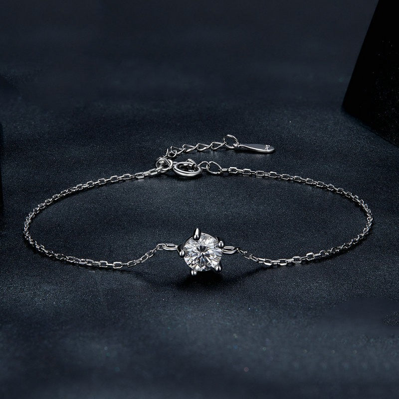 The Laurel Radiant Moissanite Tennis Bracelet | S925 Sterling Silver with Authenticity Certificate