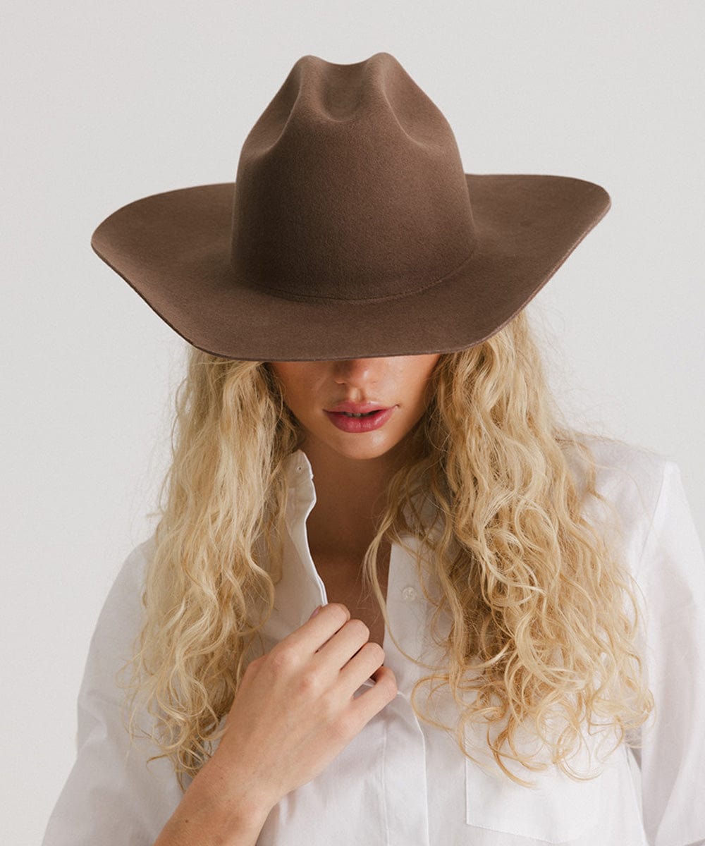 The Teddy Cattleman | Structured Felt Western Hat with Traditional Cattleman Crown