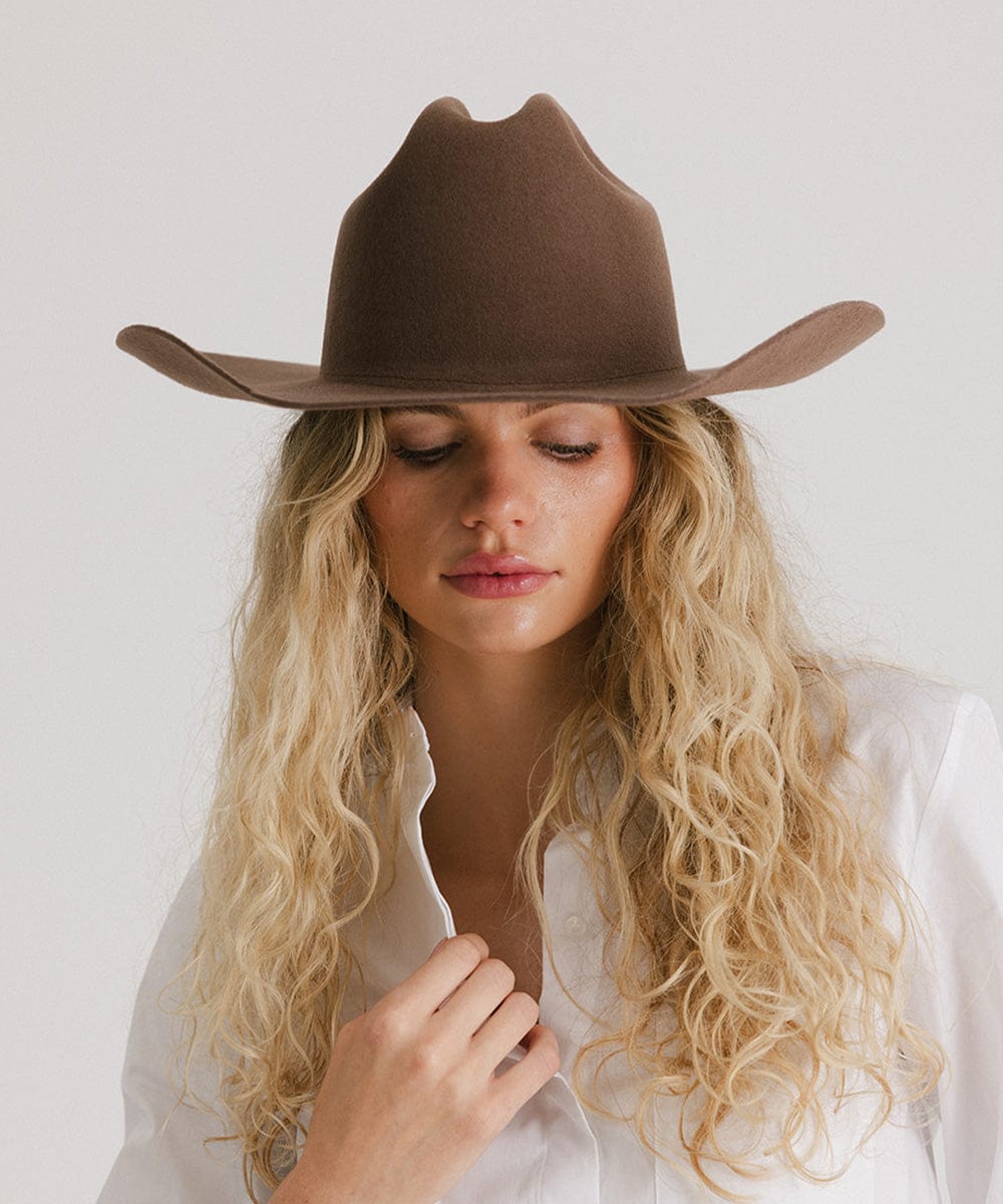 The Teddy Cattleman | Structured Felt Western Hat with Traditional Cattleman Crown