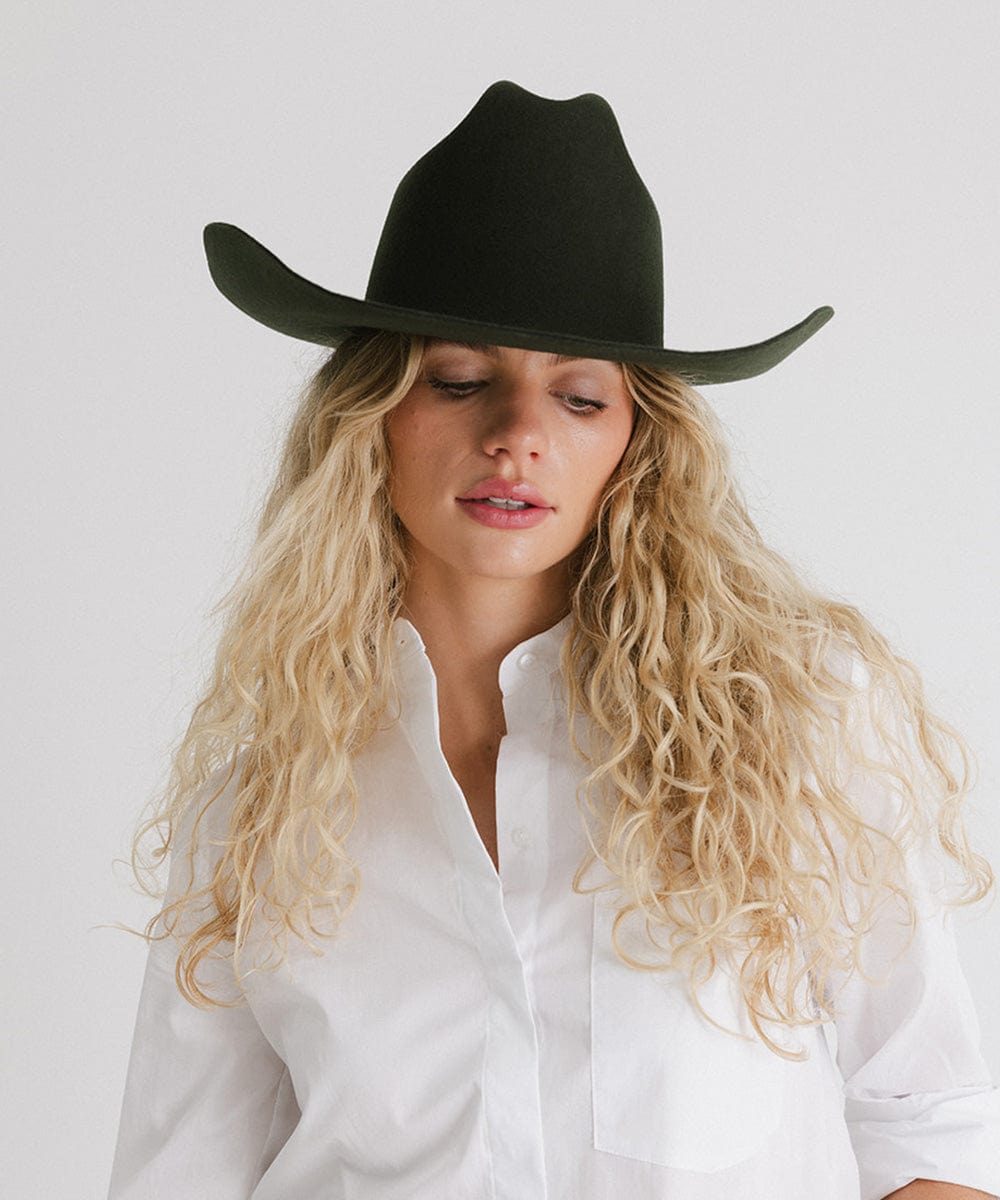 The Teddy Cattleman | Structured Felt Western Hat with Traditional Cattleman Crown
