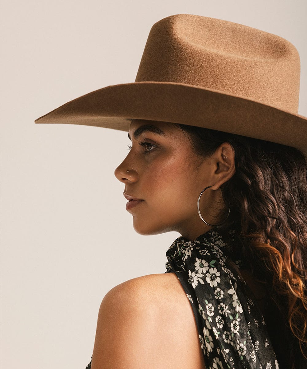 The Teddy Cattleman | Structured Felt Western Hat with Traditional Cattleman Crown