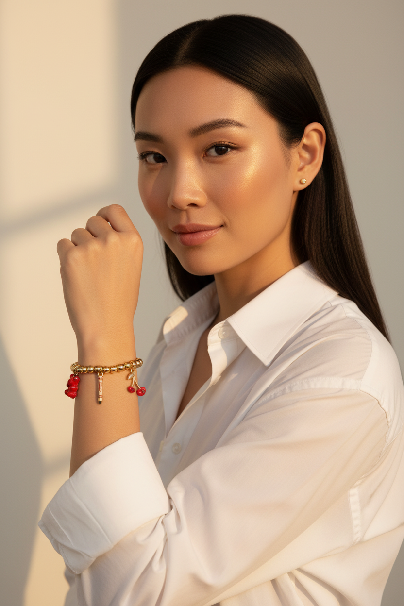 Gold Crayola Bracelet - East Asian Model