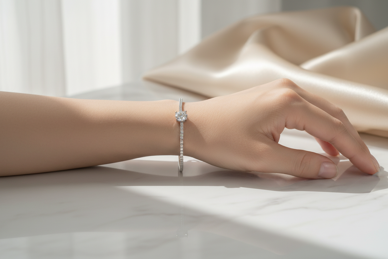 Lifestyle image of diamond bracelet