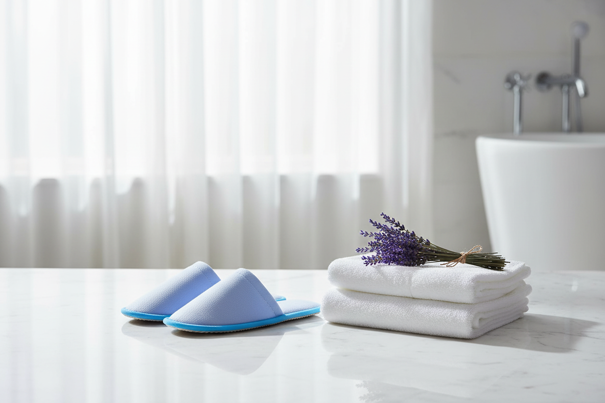 Light Blue Slippers Editorial