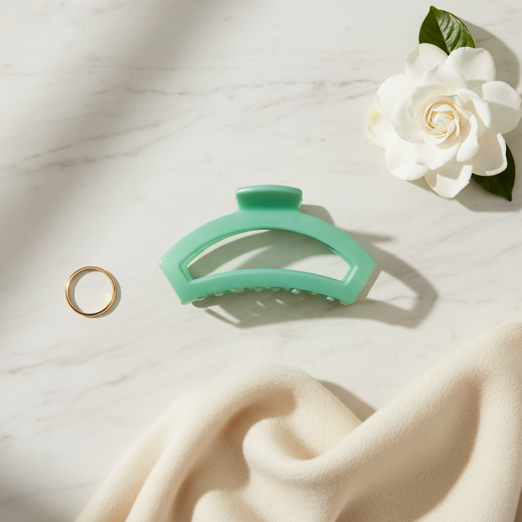 Marble & Gardenia Flat Lay